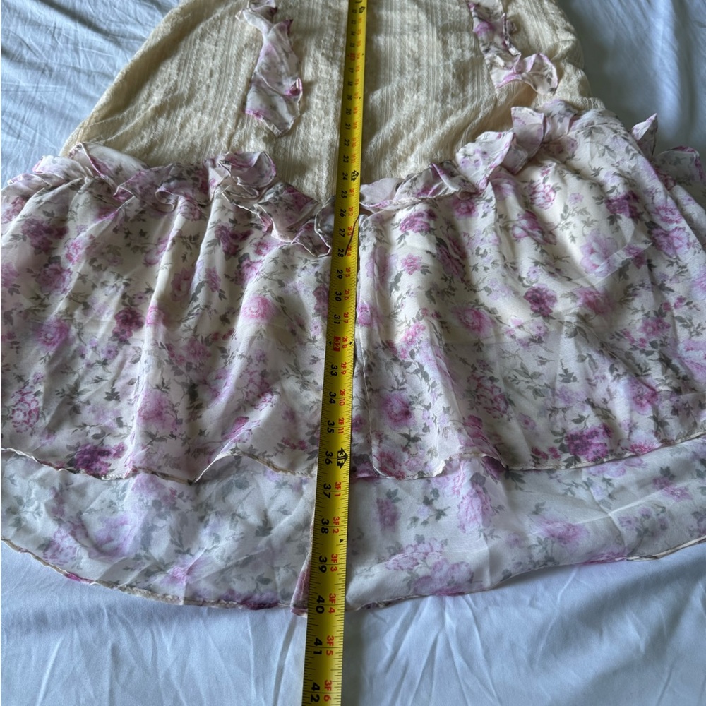 Bluivy Cream and Pink Floral Maxi Skirt - Picture 11 of 11